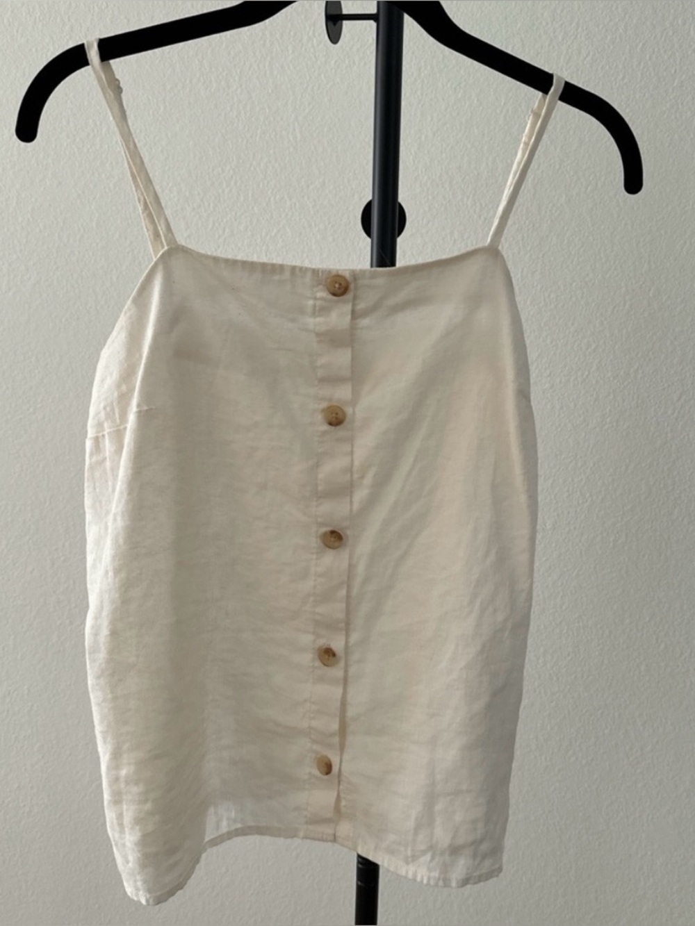 Old Navy Linen Cream Tank Top Women’s Medium Excellent Condition